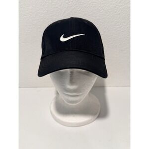 Nike Golf Legacy 91 Hat Black Cap Embroidered Logo Adjustable Strap Back Dri-Fit